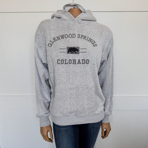 Glenwood Springs, Colorado-Embroidered Heather Grey Hoodie Women’s Size Small - Picture 2 of 9